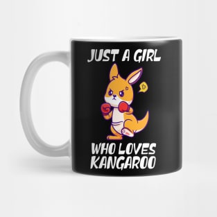 Just A Girl Who Loves Kangaroo Australian Boxer Mug